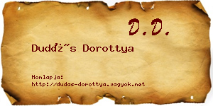 Dudás Dorottya névjegykártya